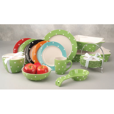 Signature Housewares Dots Dinnerware Set