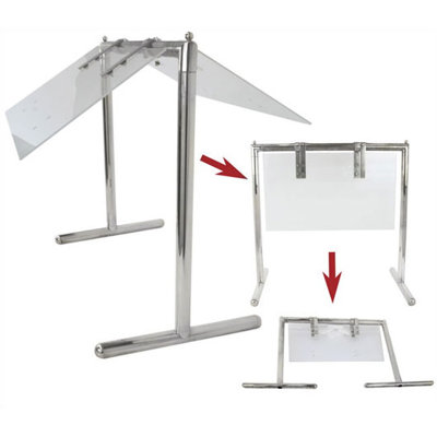 Buffet Enhancements 25" Stainless Steel Portable Folding Sneeze Guard