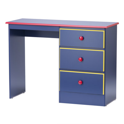 Lang Furniture Miami 3 Drawer Laptop Computer Desk with Roller Glides