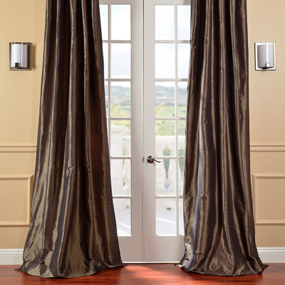 Half Price Drapes Faux Solid Taffeta Drape