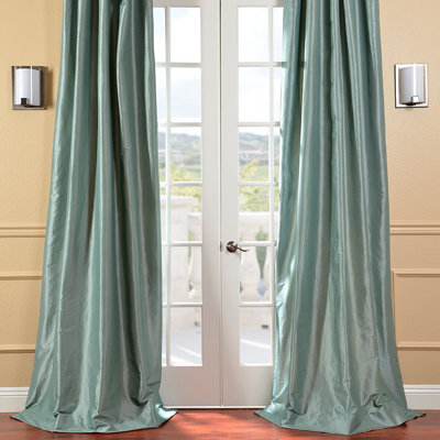 Half Price Drapes Faux Solid Taffeta Drape
