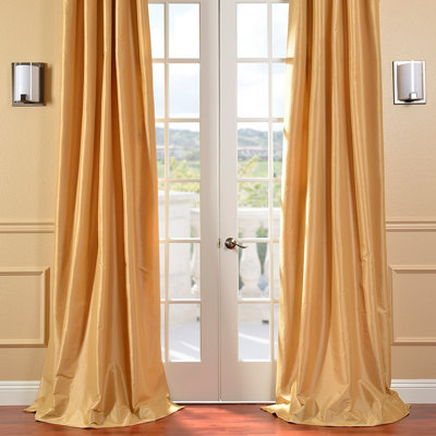 Half Price Drapes Faux Solid Taffeta Drape