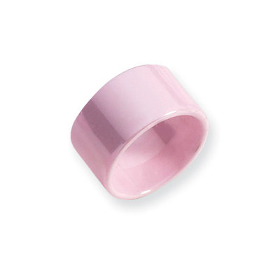 Ceramic Pink Flat 12mm Polished Band Ring