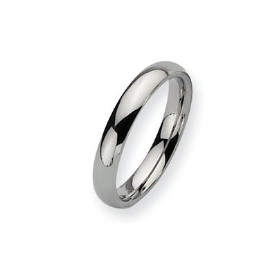 Stainless Steel 4mm Polished Band Ring