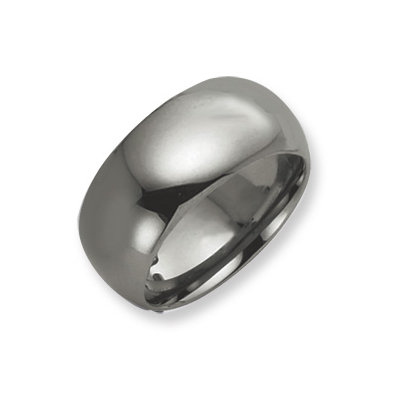 Tungsten 10mm Polished Band Ring