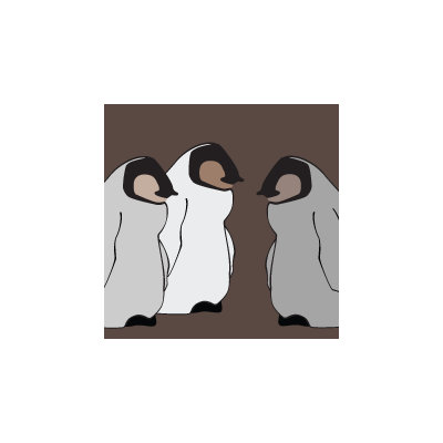 Avalisa Animal - Baby Penguins Stretched Wall Art