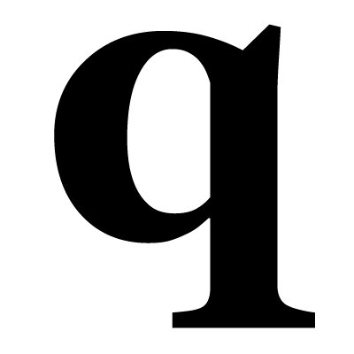 Avalisa Letter - Lower Case 'q' Stretched Wall Art