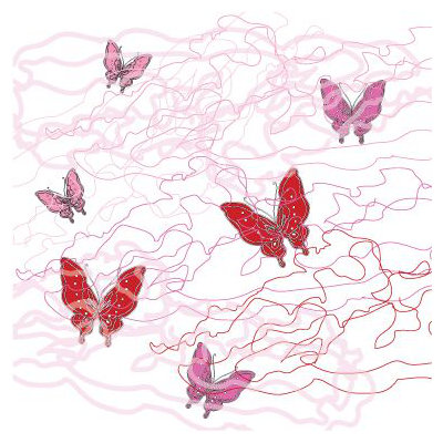 Avalisa Imagination - Butterfly Trails Stretched Wall Art
