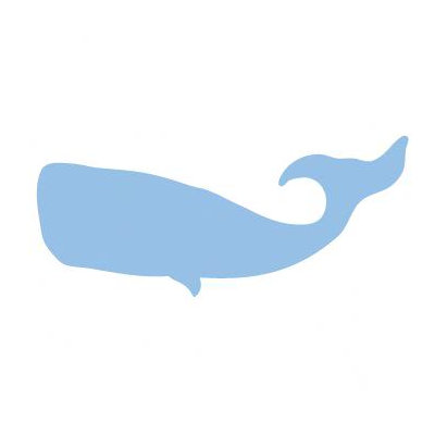 Avalisa Silhouette - Whale Stretched Wall Art