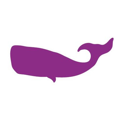 Avalisa Silhouette - Whale Stretched Wall Art