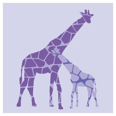 Avalisa Animal - Reticulated Giraffe Stretched Wall Art