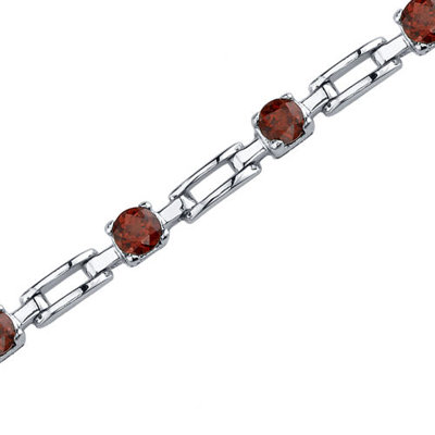 Oravo Gorgeous and Chic Round Shaped Gemstone Bracelet in Sterling Silver