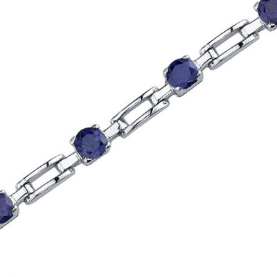 Oravo Gorgeous and Chic Round Shaped Gemstone Bracelet in Sterling Silver