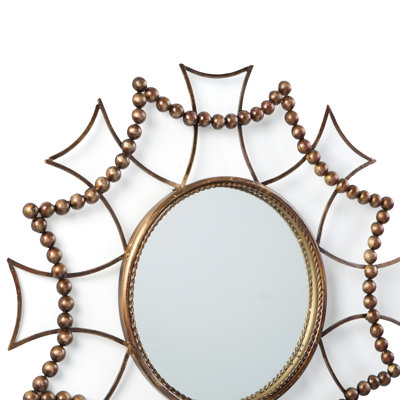 Ashton Sutton Shaped Gilt Wall Mirror in Distressed Gold