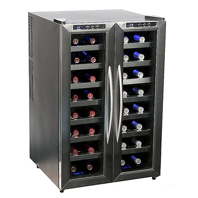 32 Bottle Dual Temperature Zone Wine Cooler