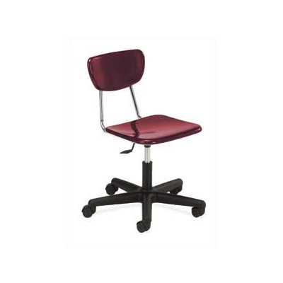 Virco 3000 Series Adjustable Height 15.38" - 20.5" Hard Plastic Classroom Mobile Chair