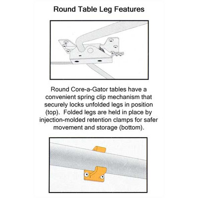 Virco 6100 Series 66" Round Folding Table