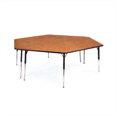 Virco 4000 Series Horseshoe Activity Table with Fully Chrome Short Legs