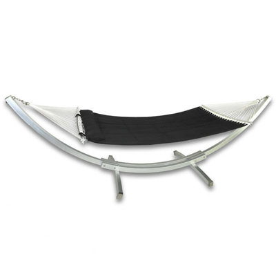 Patio Heaven Deluxe Arc Aluminum Hammock with Stand