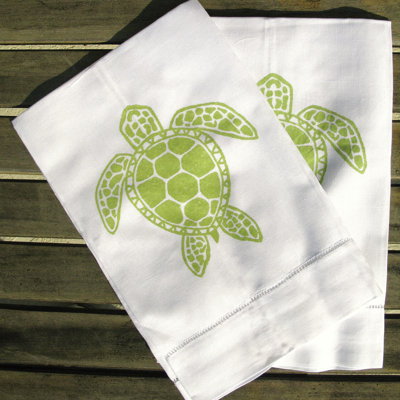 Lowcountry Linens Sea Turtle Guest Towel