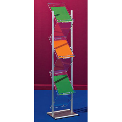 Peter Pepper Freestanding Zig-Zag Magazine & Literature Rack