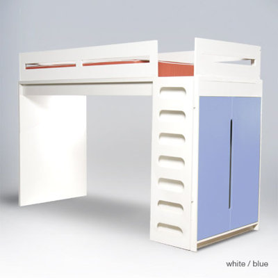 ducduc Alex Twin Loft Bed with Built-In Ladder