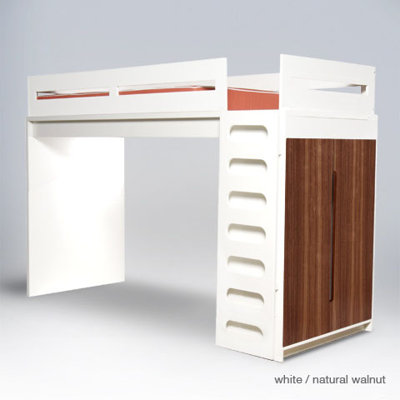 ducduc Alex Twin Loft Bed with Built-In Ladder