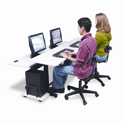 Balt Split-Level Computer Training Table, 72w x 36d x 33h, GY Laminate Top (Box Two)