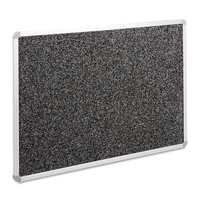 Balt Recycled Rubber-Tak Tackboard, 48 x 36, Black w/ Silver Frame