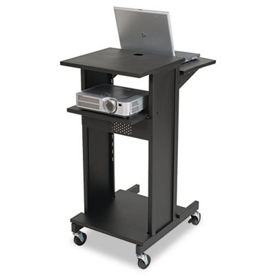 Balt Three Shelf Presentation Cart, Black
