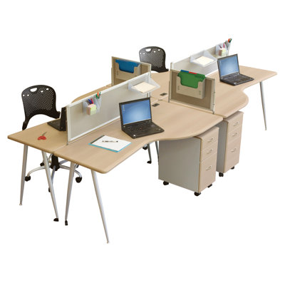 Balt IFlex L-Shape Writing Desk Office Suite