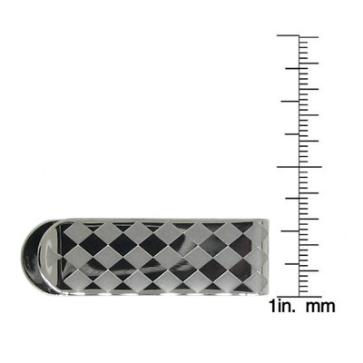 Moise Men's Checkerboard Money Clip