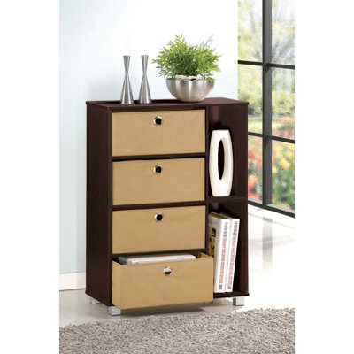 Furinno Espresso Living Multipurpose Storage Shelves Cabinet Dresser