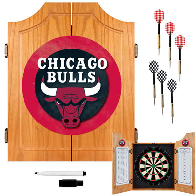 Trademark Global NBA Wood Dart Cabinet Set