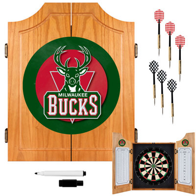 Trademark Global NBA Wood Dart Cabinet Set