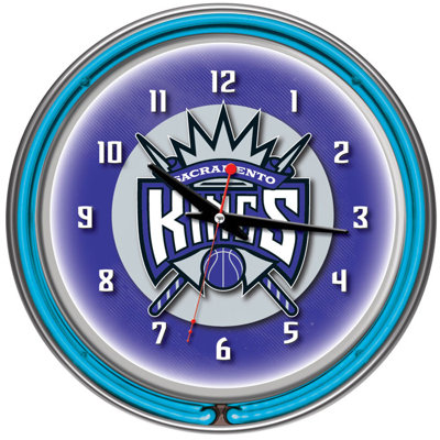 Trademark Global nBA Chrome Double Ring Neon Clock