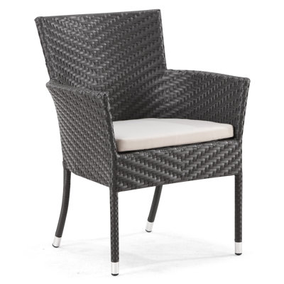 dCOR design Valtos Outdoor Dining Arm Chair with Cushion