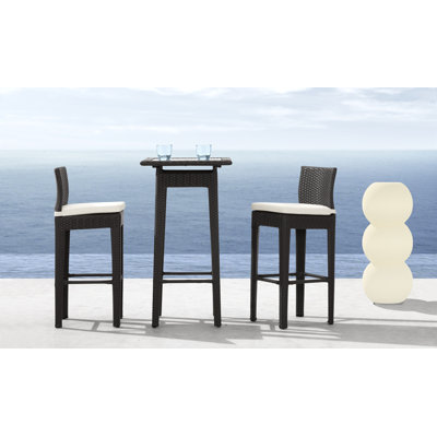 dCOR design Railay Outdoor Pub Chair in Dark Brown