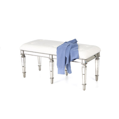 Butler Masterpiece Tufted Cotton Wooden Entryway Bench