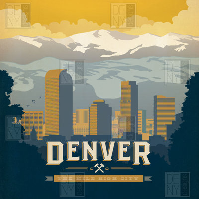 DENY Designs Anderson Design Group Denver 1 Gallery Wrapped Canvas