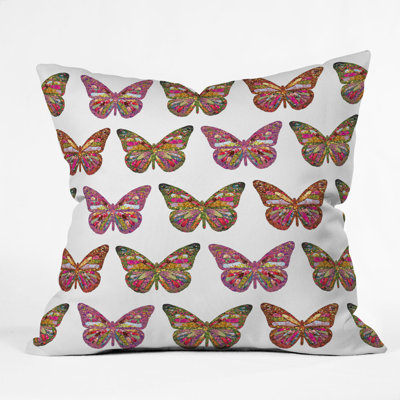 DENY Designs Bianca Green Butterflies Fly Throw Pillow