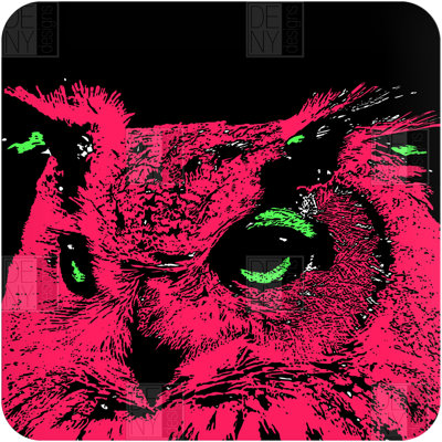DENY Designs Romi Vega Pink Owl Wall Art