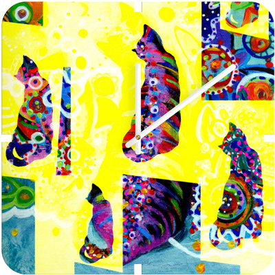 DENY Designs Randi Antonsen Cats 1 Custom Clock