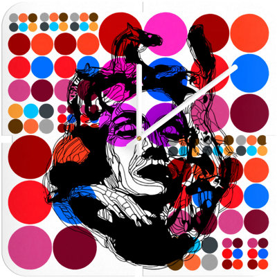 DENY Designs Randi Antonsen Poster Heroins 6 Custom Clock