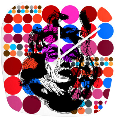 DENY Designs Randi Antonsen Poster Heroins 6 Modern Clock