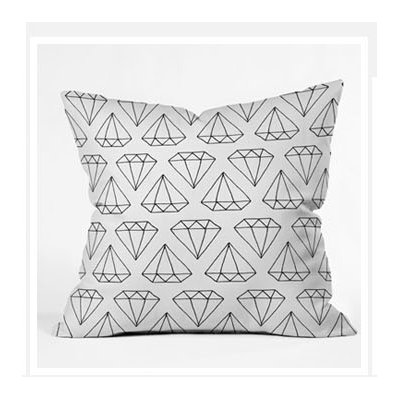DENY Designs Wesley Bird Diamond Print Throw Pillow