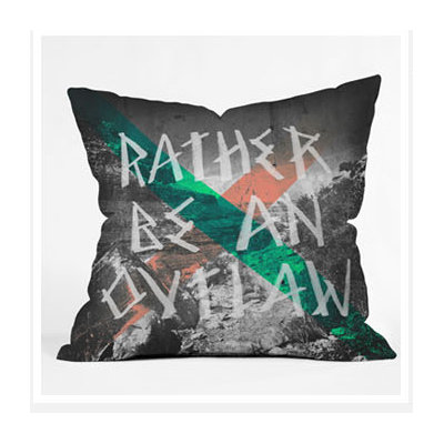 DENY Designs Wesley Bird Rather Be An Outlaw Throw Pillow