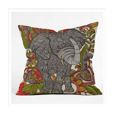 DENY Designs Valentina Ramos Bo The Elephant Throw Pillow