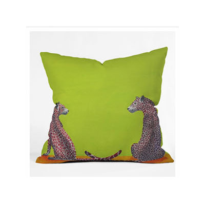 DENY Designs Clara Nilles Leopard Lovers Throw Pillow
