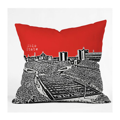 DENY Designs Bird Ave Ohio State Buckeyes Throw Pillow